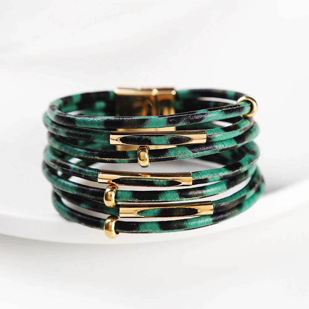 Genuine Leather Wrap Bracelet