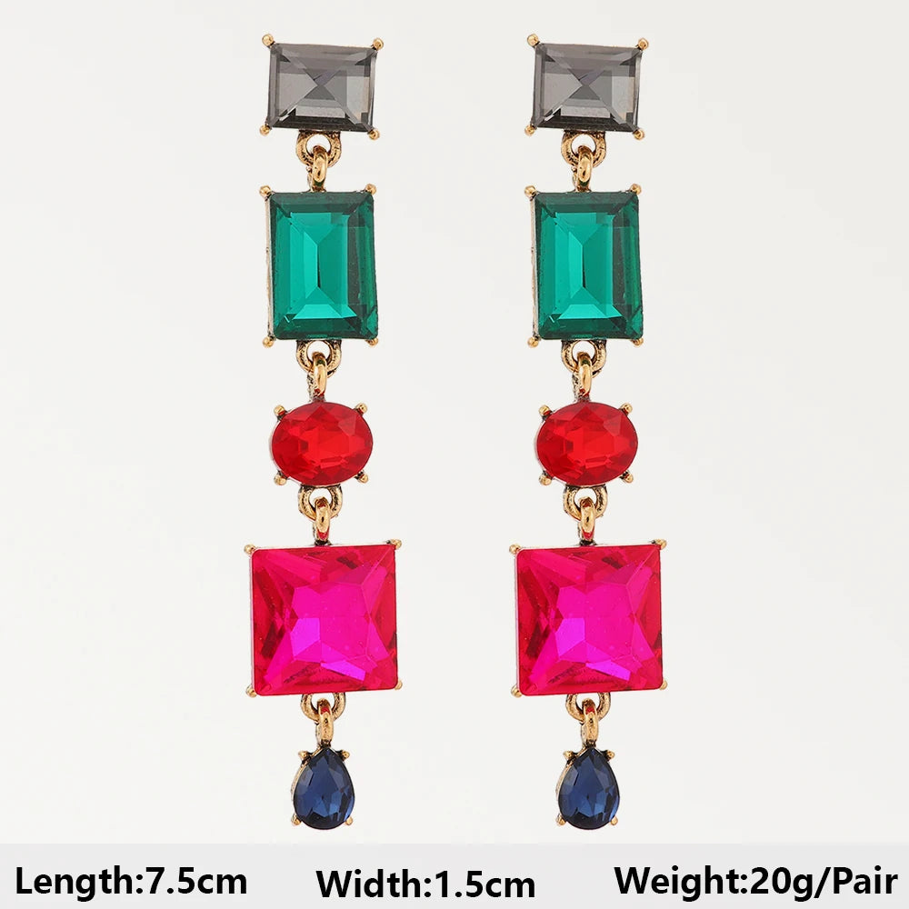Summer Beach Beads Crystal Earrings