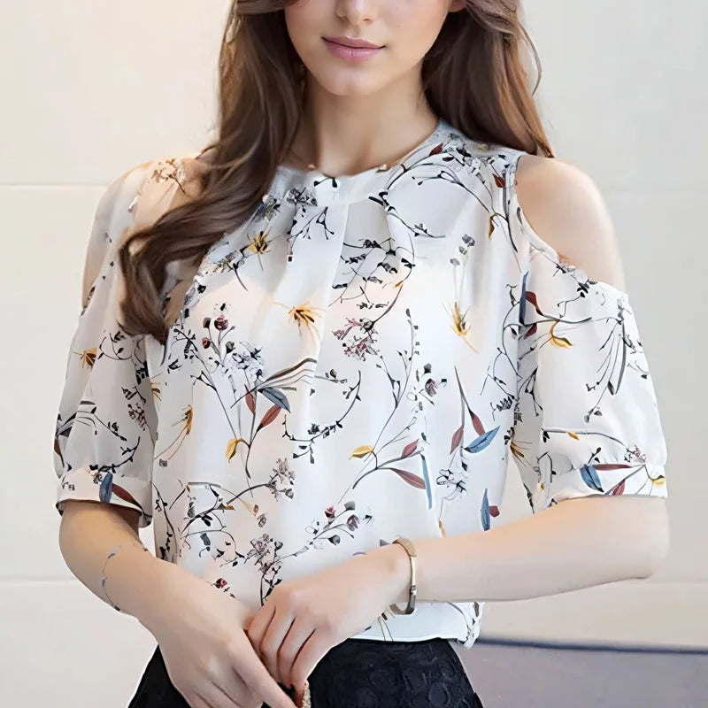 Chic Floral Flounce Top