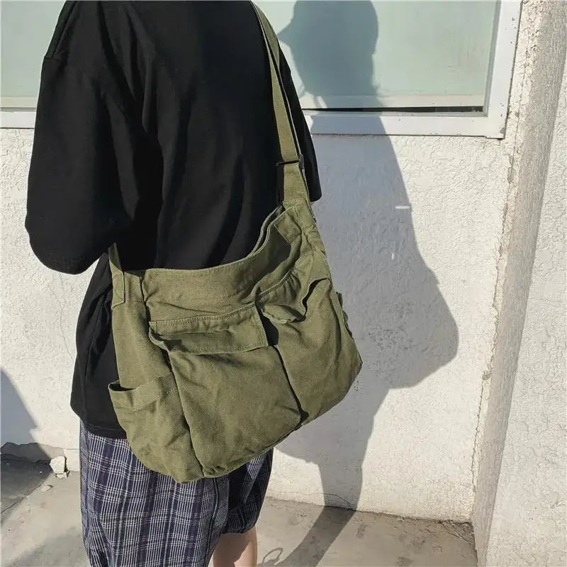 Large Capacity Canvas Messenger Bag